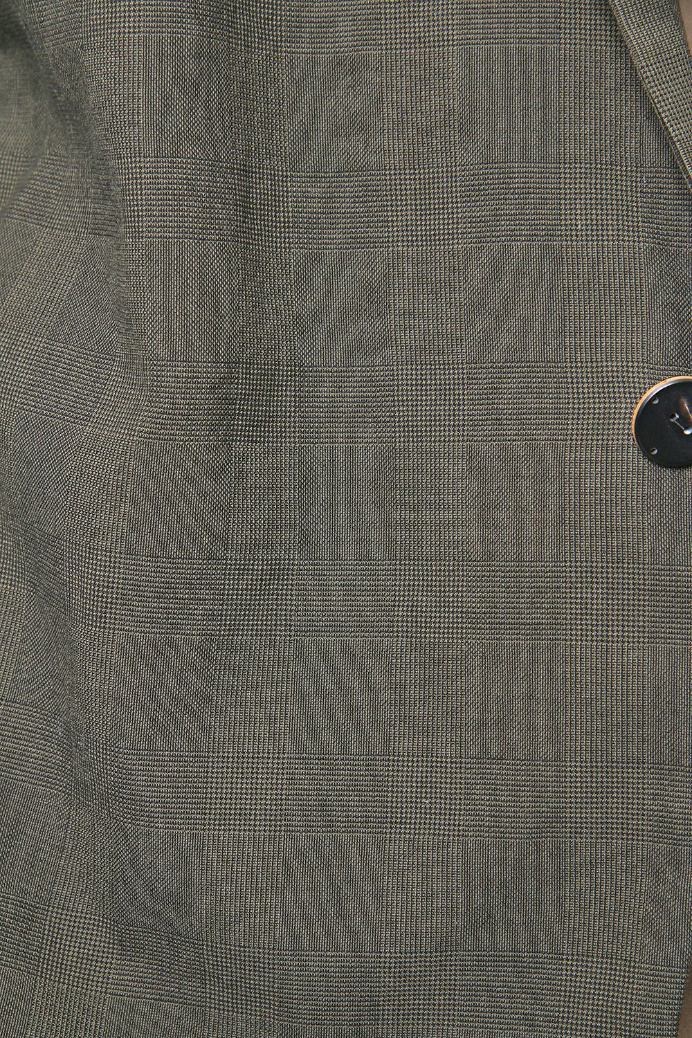 Jacket Cotton Glen Check - Moss Green