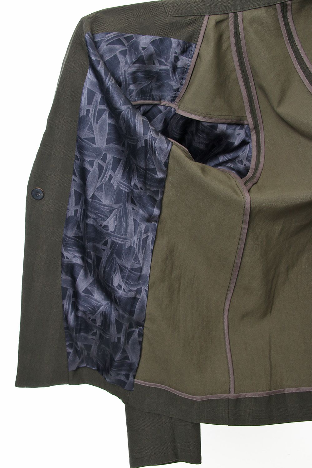 Jacket Cotton Glen Check - Moss Green