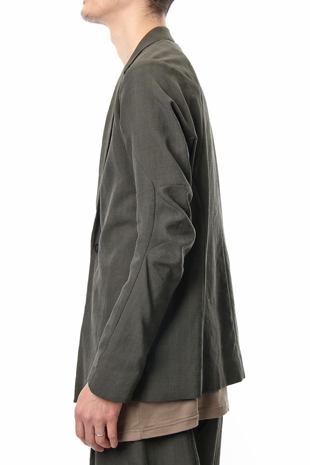 Jacket Cotton Glen Check - Moss Green