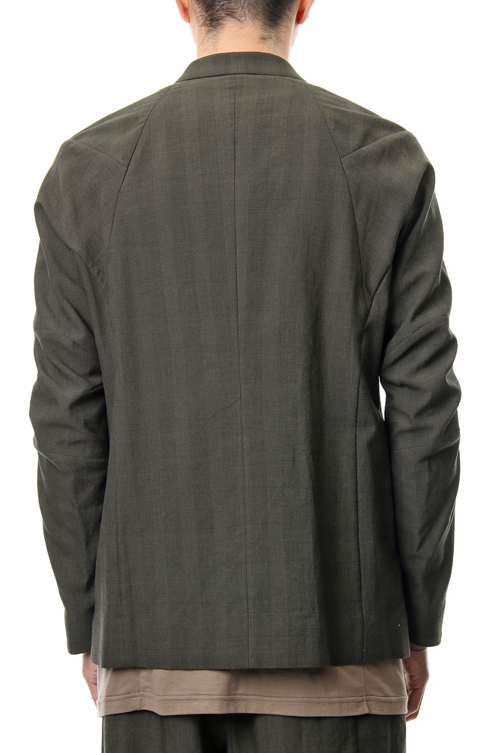 Jacket Cotton Glen Check - Moss Green