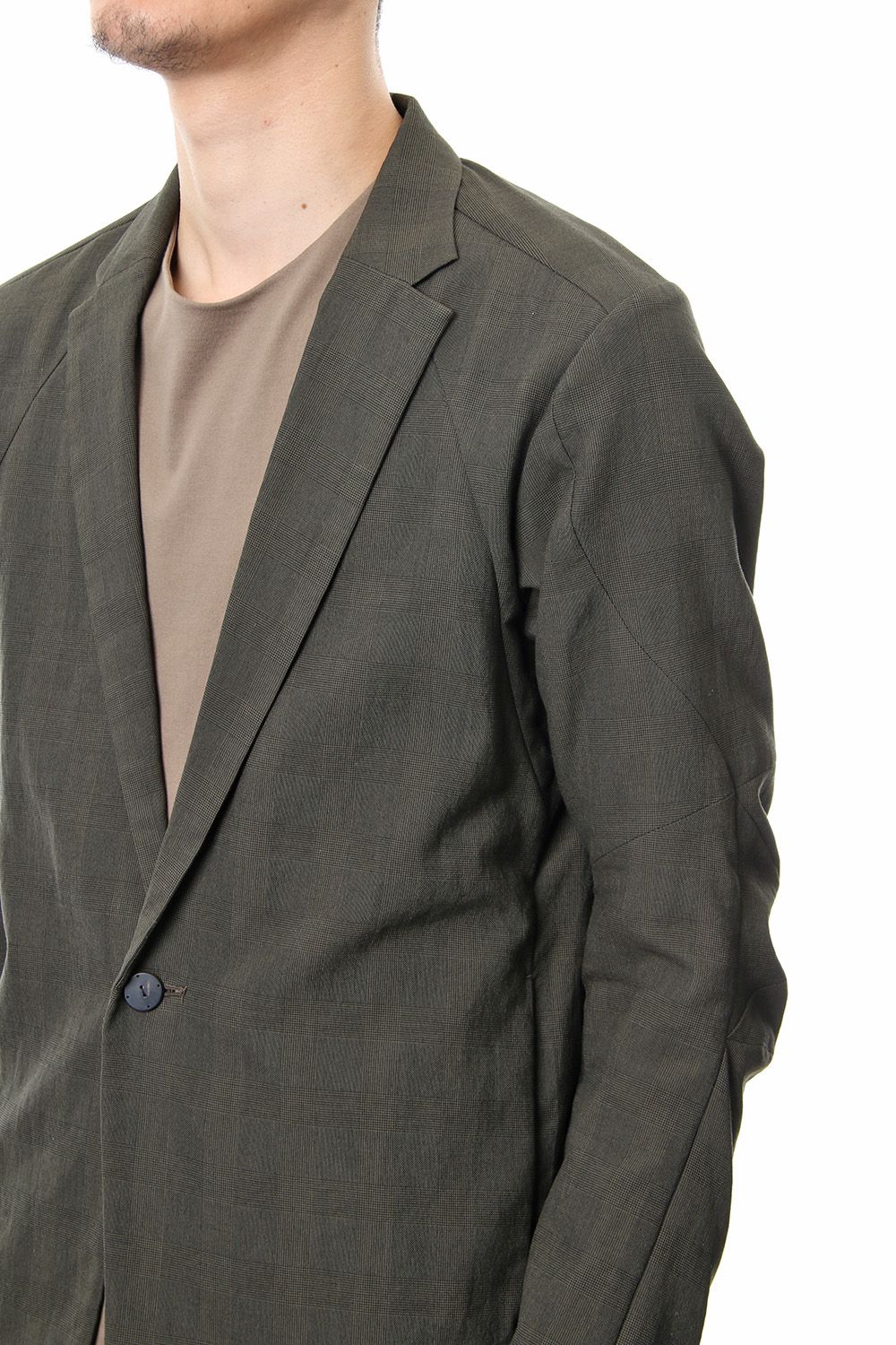 Jacket Cotton Glen Check - Moss Green