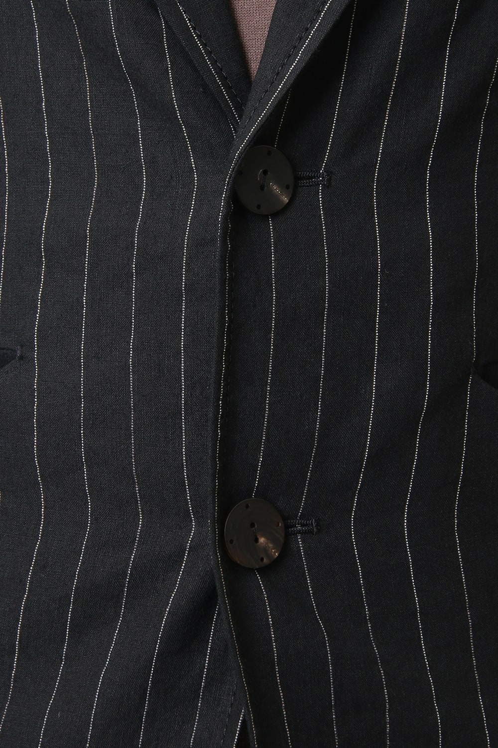 Jacket Linen viscose stripe Black