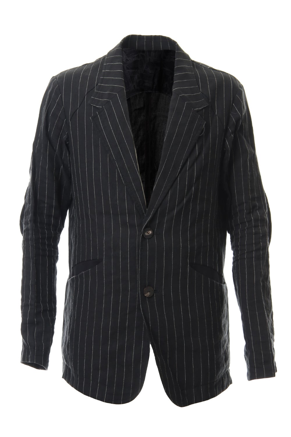 Jacket Linen viscose stripe Black