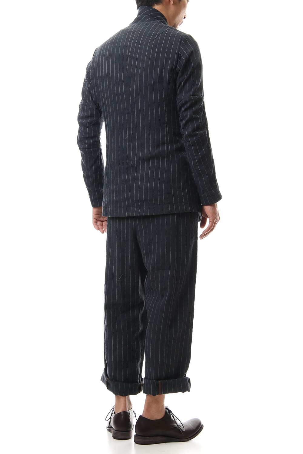 Jacket Linen viscose stripe Dark Navy