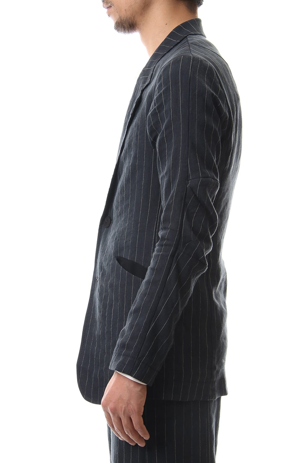 Jacket Linen viscose stripe Dark Navy