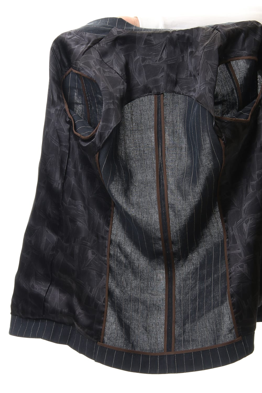 Jacket Linen viscose stripe Dark Navy