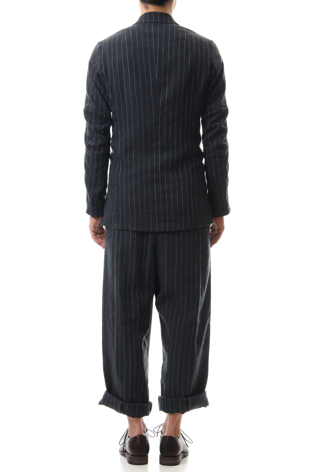 Jacket Linen viscose stripe Dark Navy