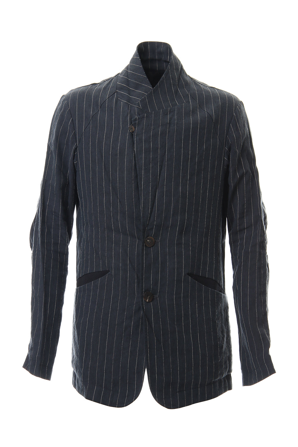 Jacket Linen viscose stripe Dark Navy