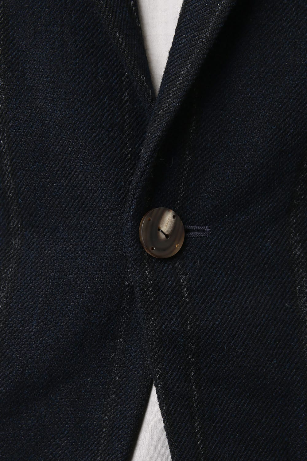 Shetland Wool Linen Stripe Batting Jacket