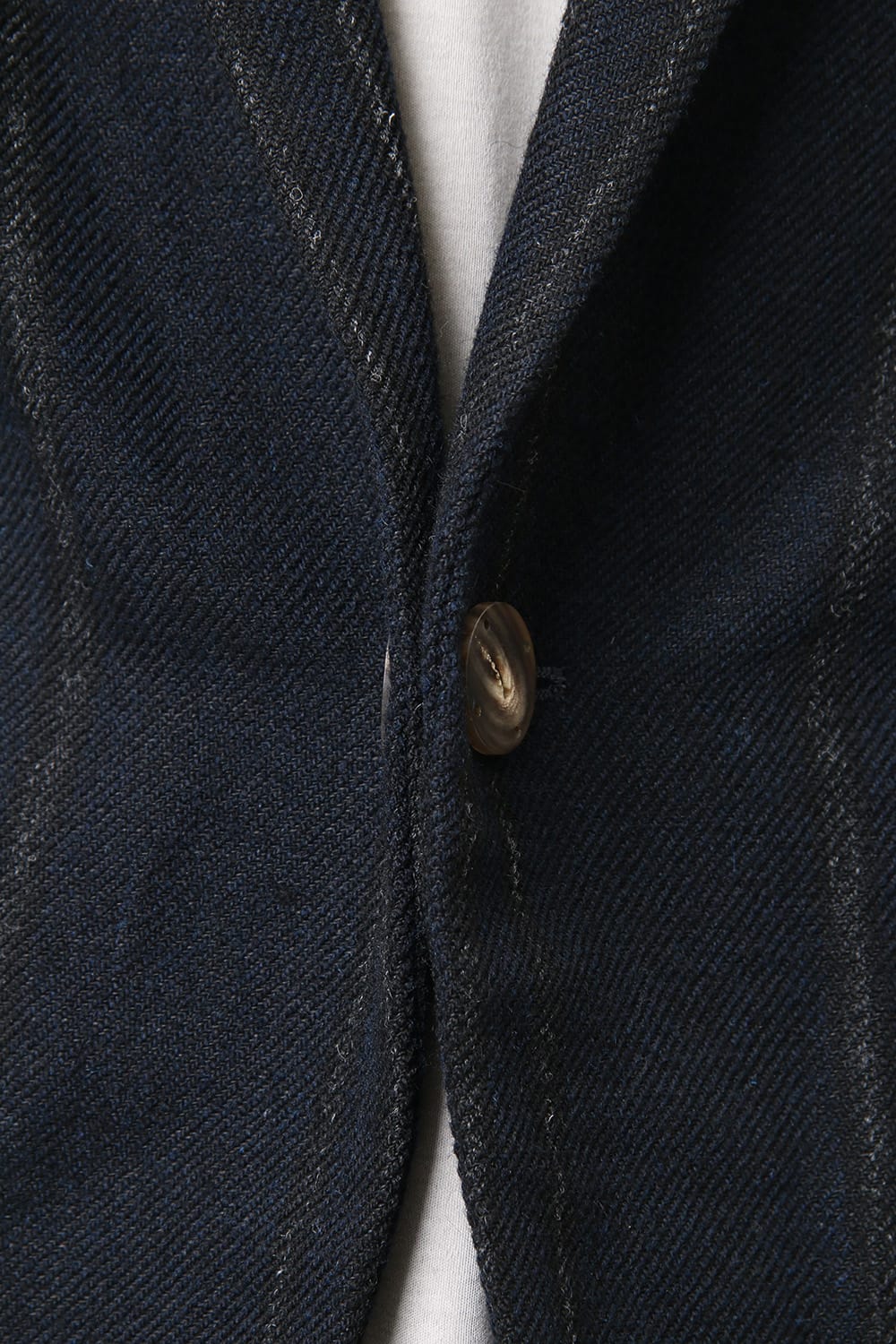 Shetland Wool Linen Stripe Batting Jacket