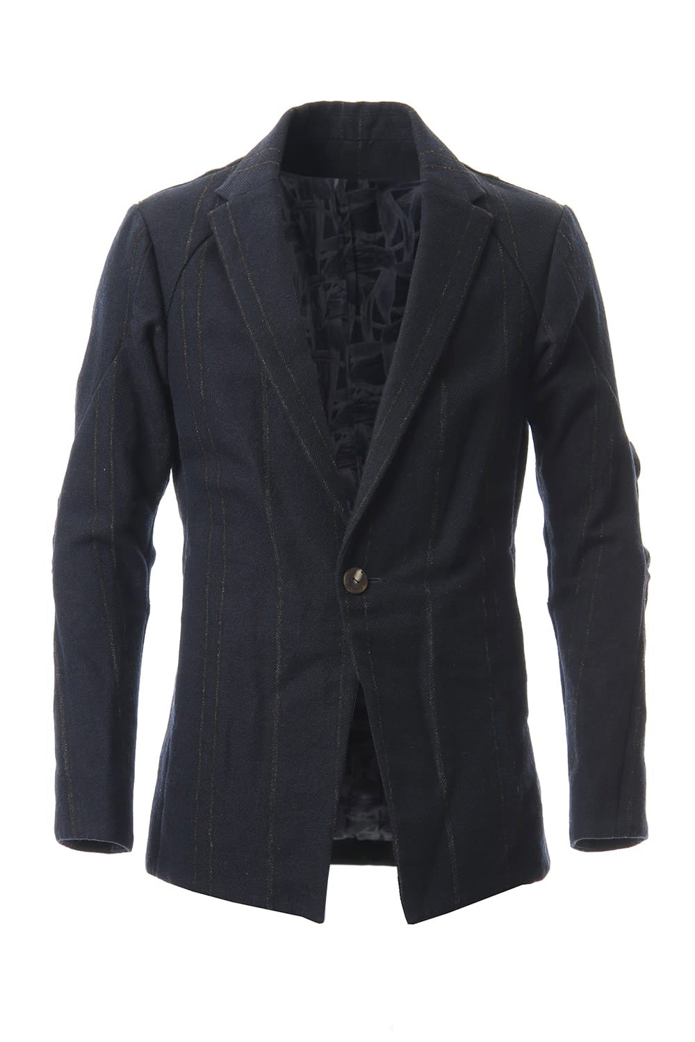 Shetland Wool Linen Stripe Batting Jacket