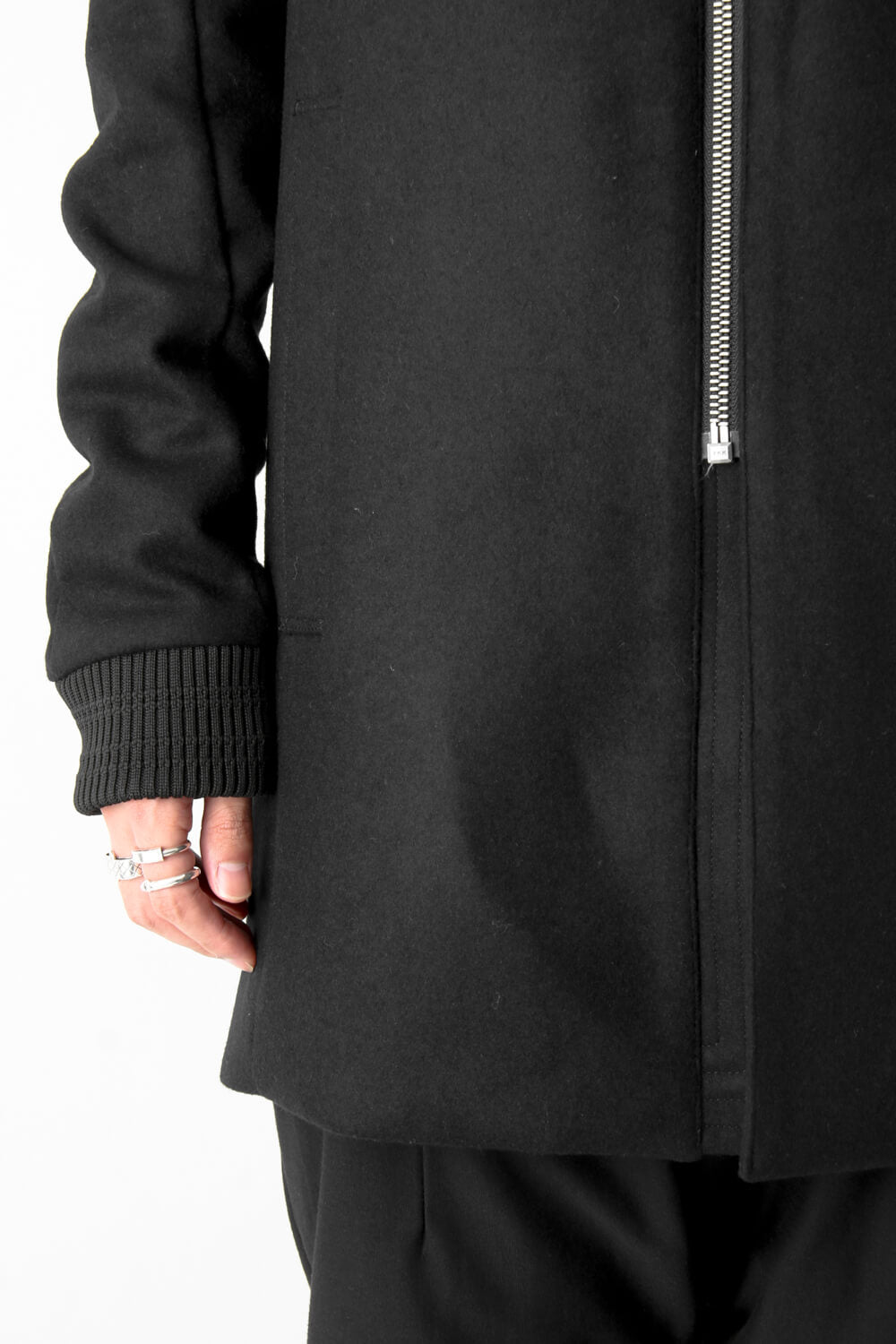 Rib Coat Cashmere Melton