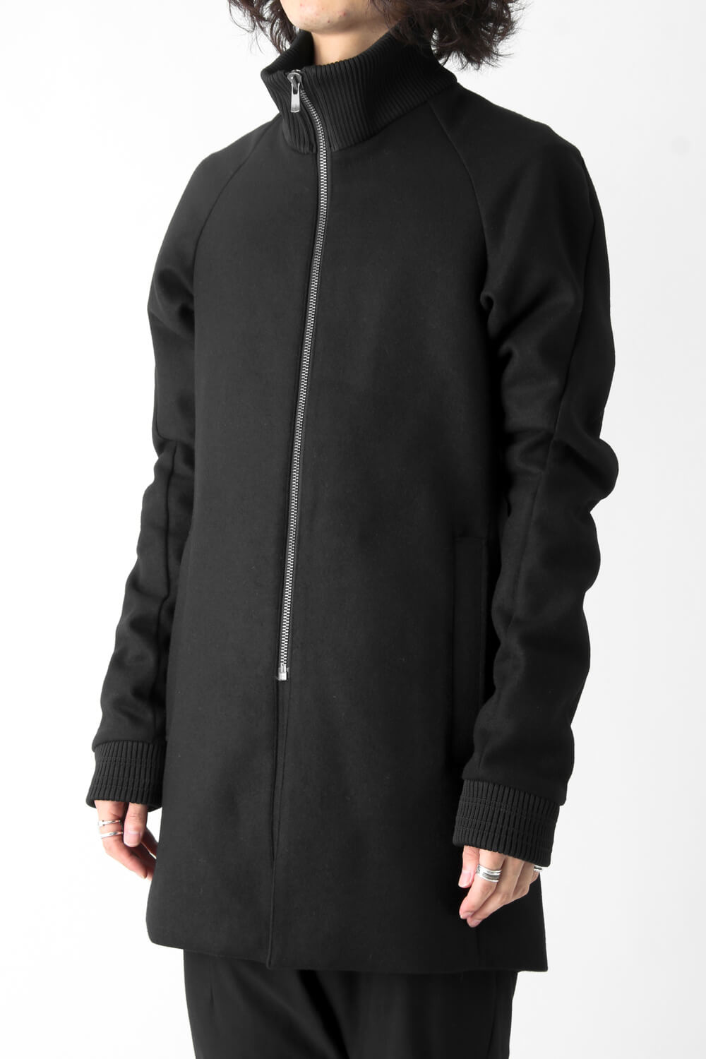 Rib Coat Cashmere Melton