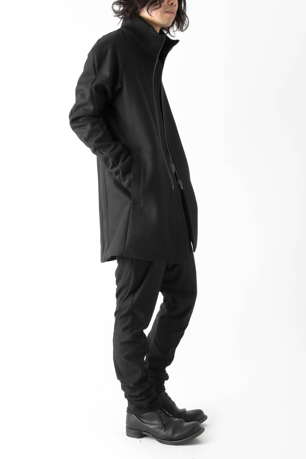 Rib Coat Cashmere Melton