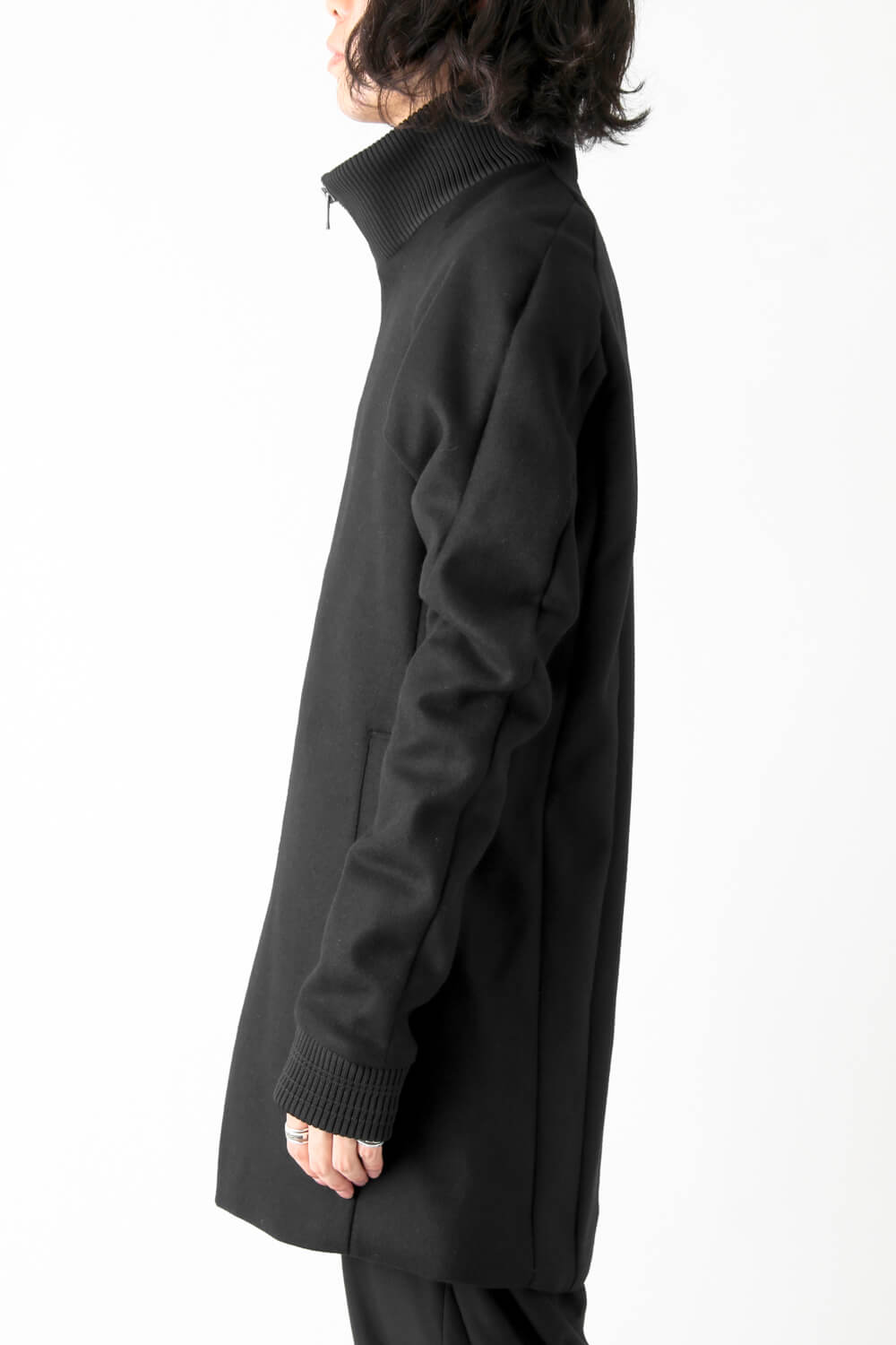 Rib Coat Cashmere Melton