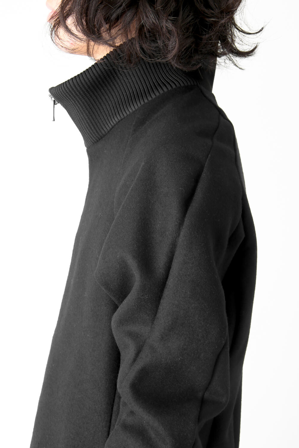 Rib Coat Cashmere Melton