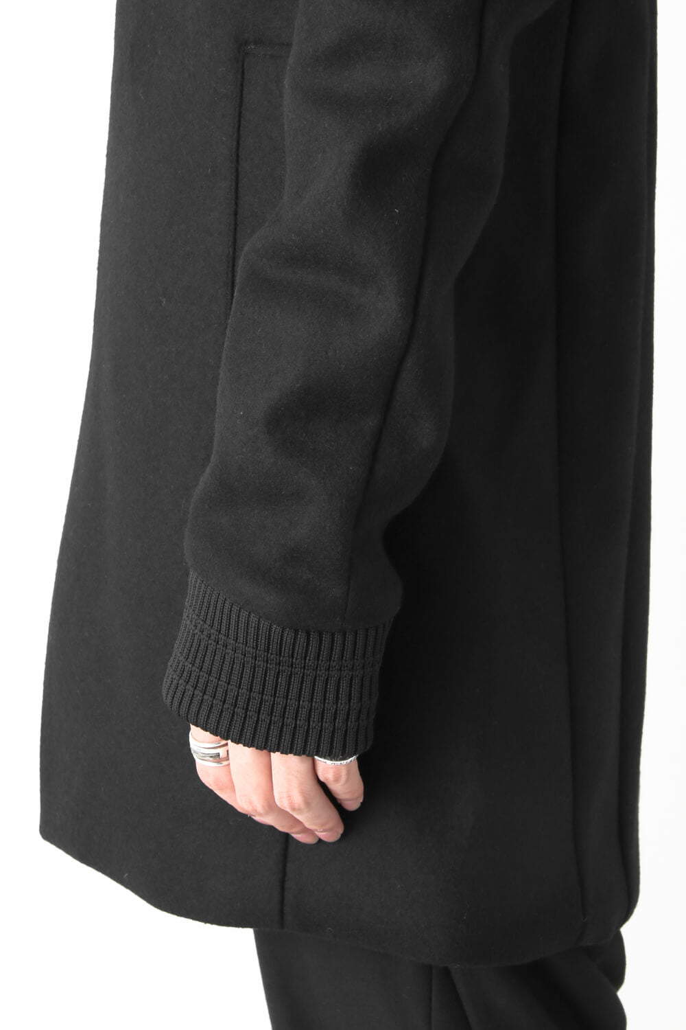 Rib Coat Cashmere Melton