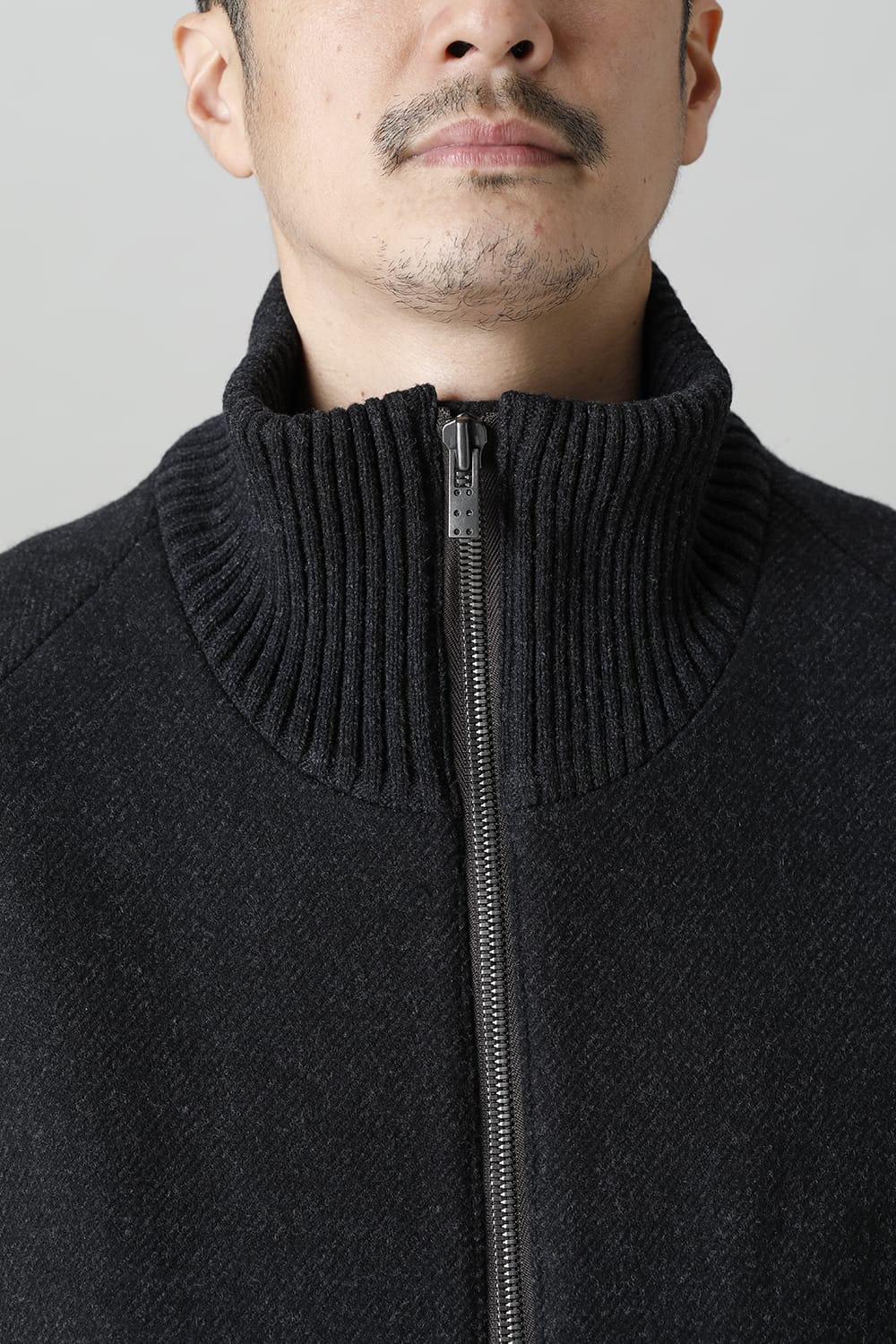 High neck jacket wool super 100’s Double weave