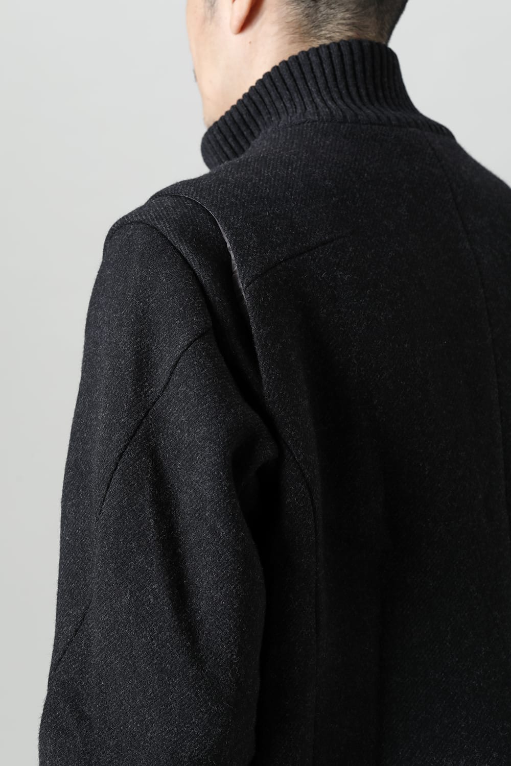High neck jacket wool super 100’s Double weave