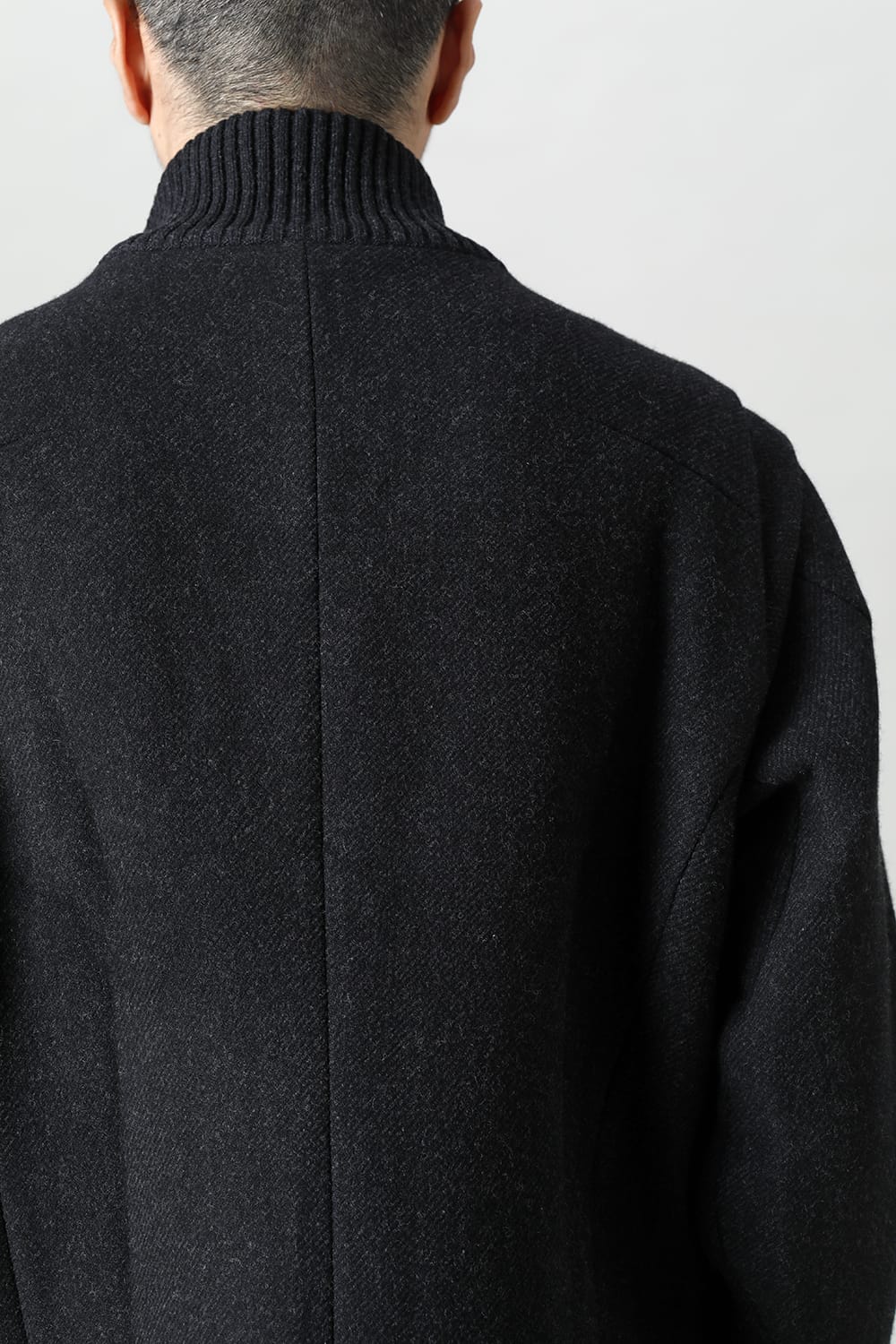 High neck jacket wool super 100’s Double weave