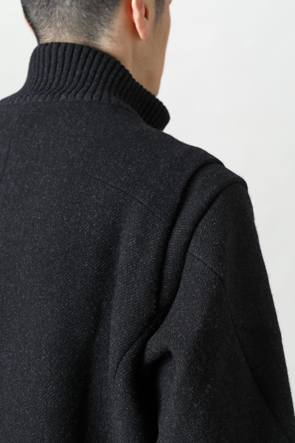 High neck jacket wool super 100’s Double weave