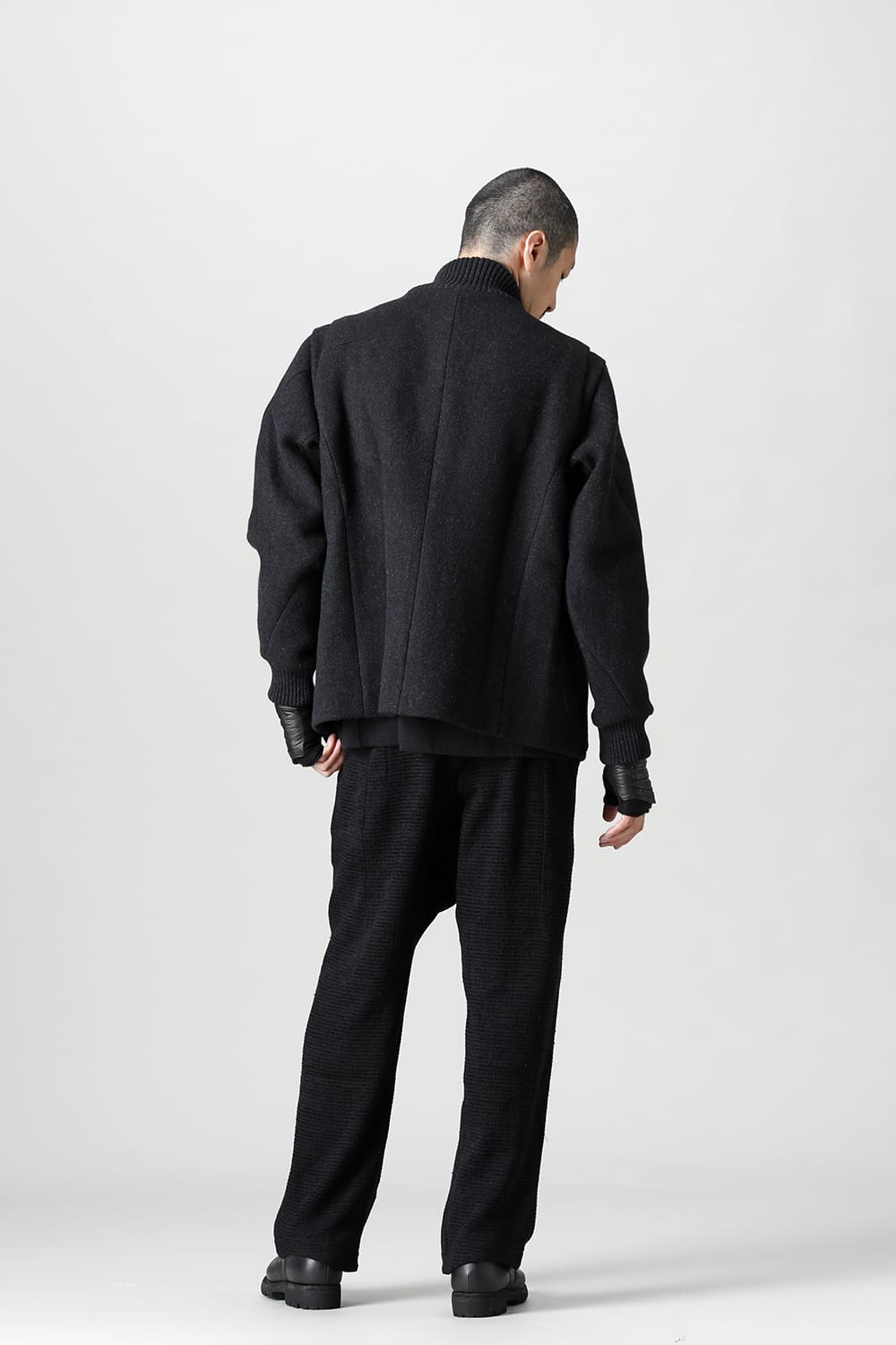 High neck jacket wool super 100’s Double weave