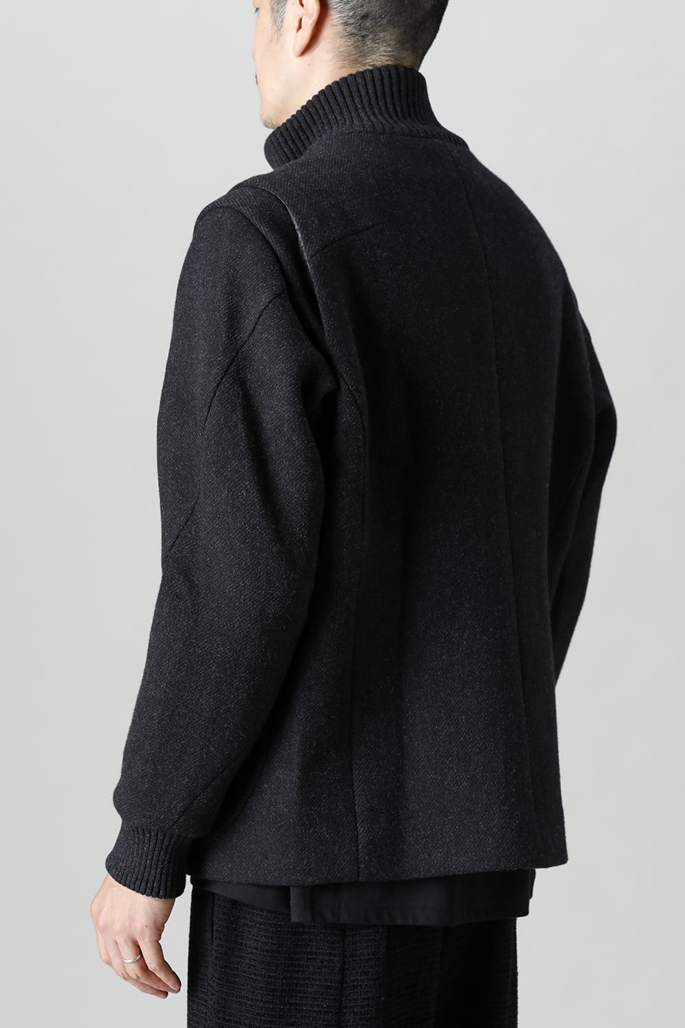 High neck jacket wool super 100’s Double weave