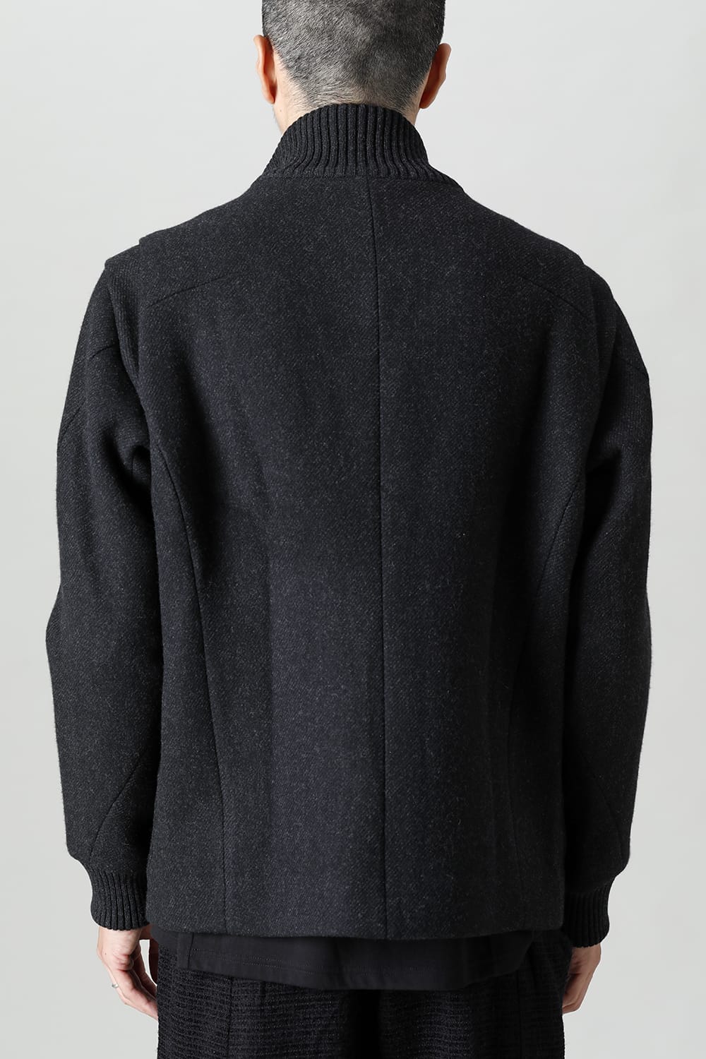 High neck jacket wool super 100’s Double weave