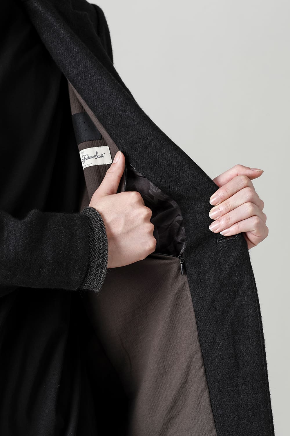 Jacket brushed cashgora linen