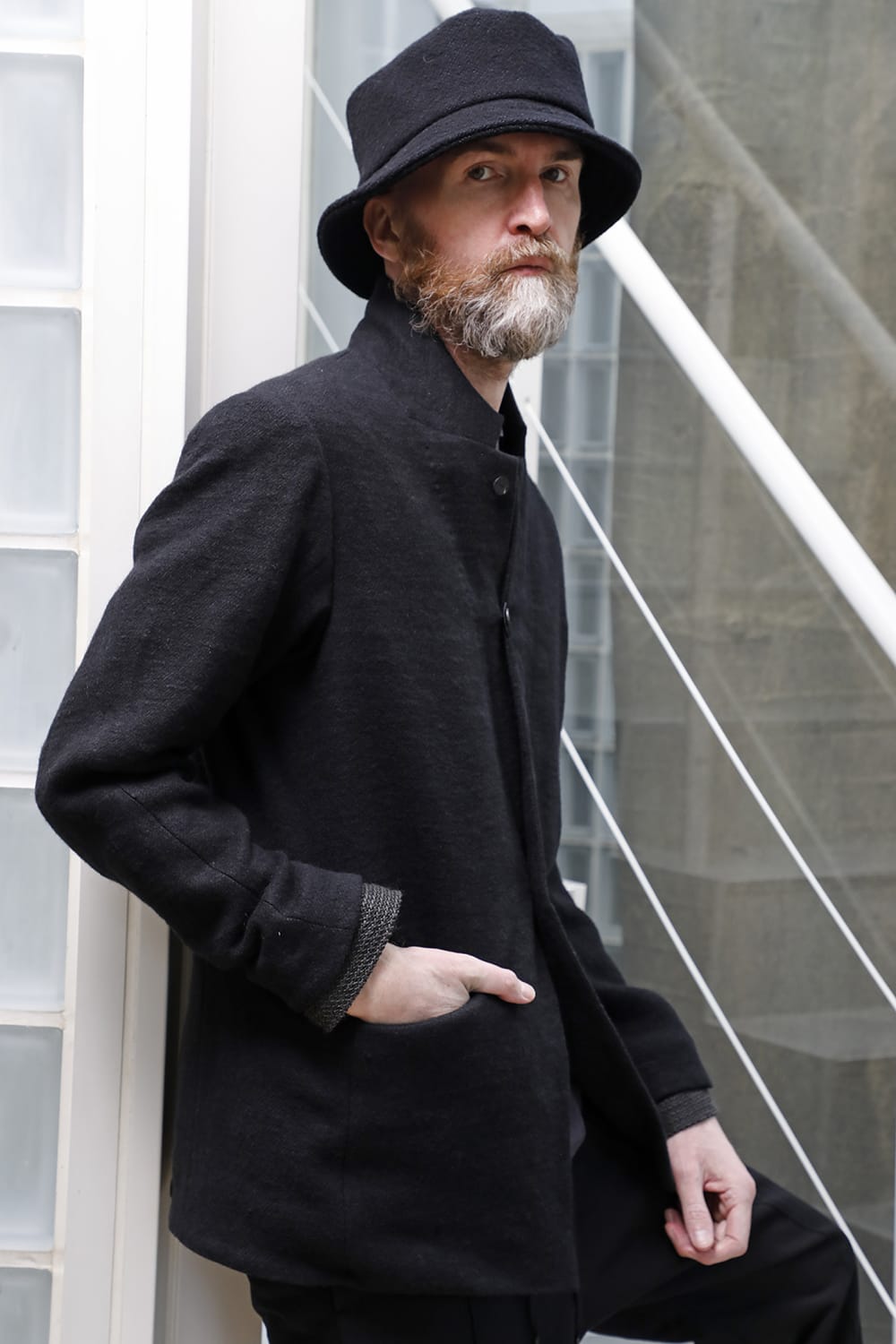 Jacket brushed cashgora linen