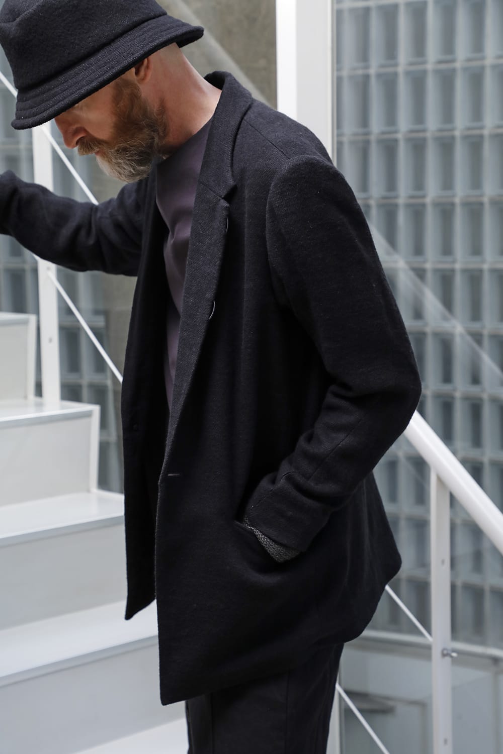 Jacket brushed cashgora linen