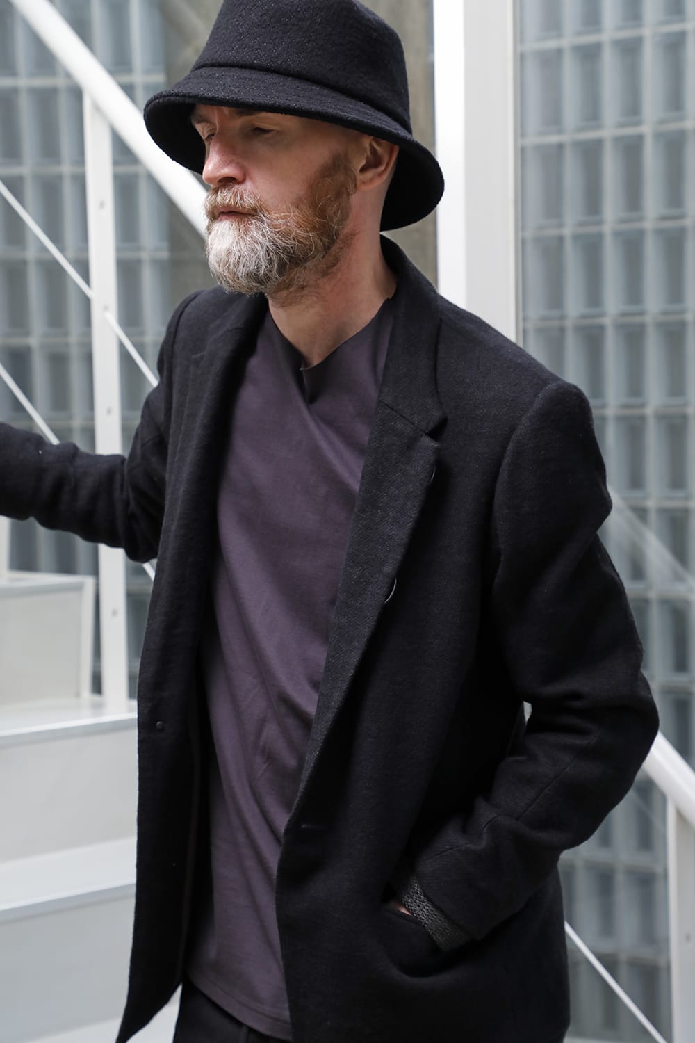 Jacket brushed cashgora linen