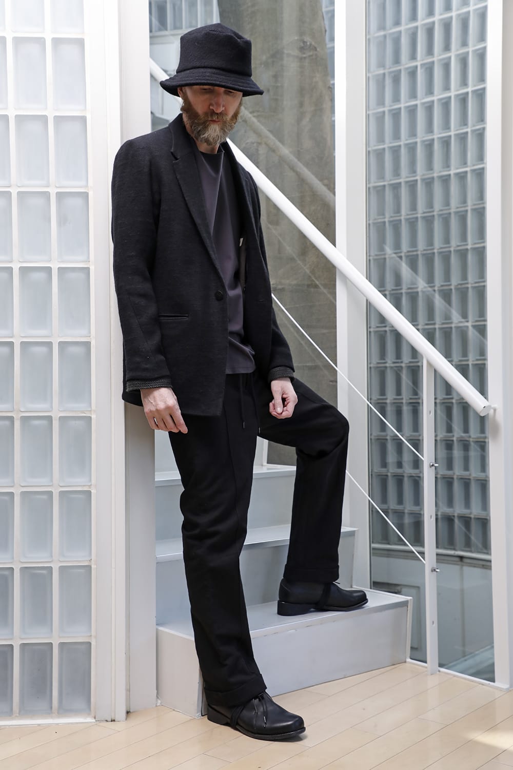 Jacket brushed cashgora linen