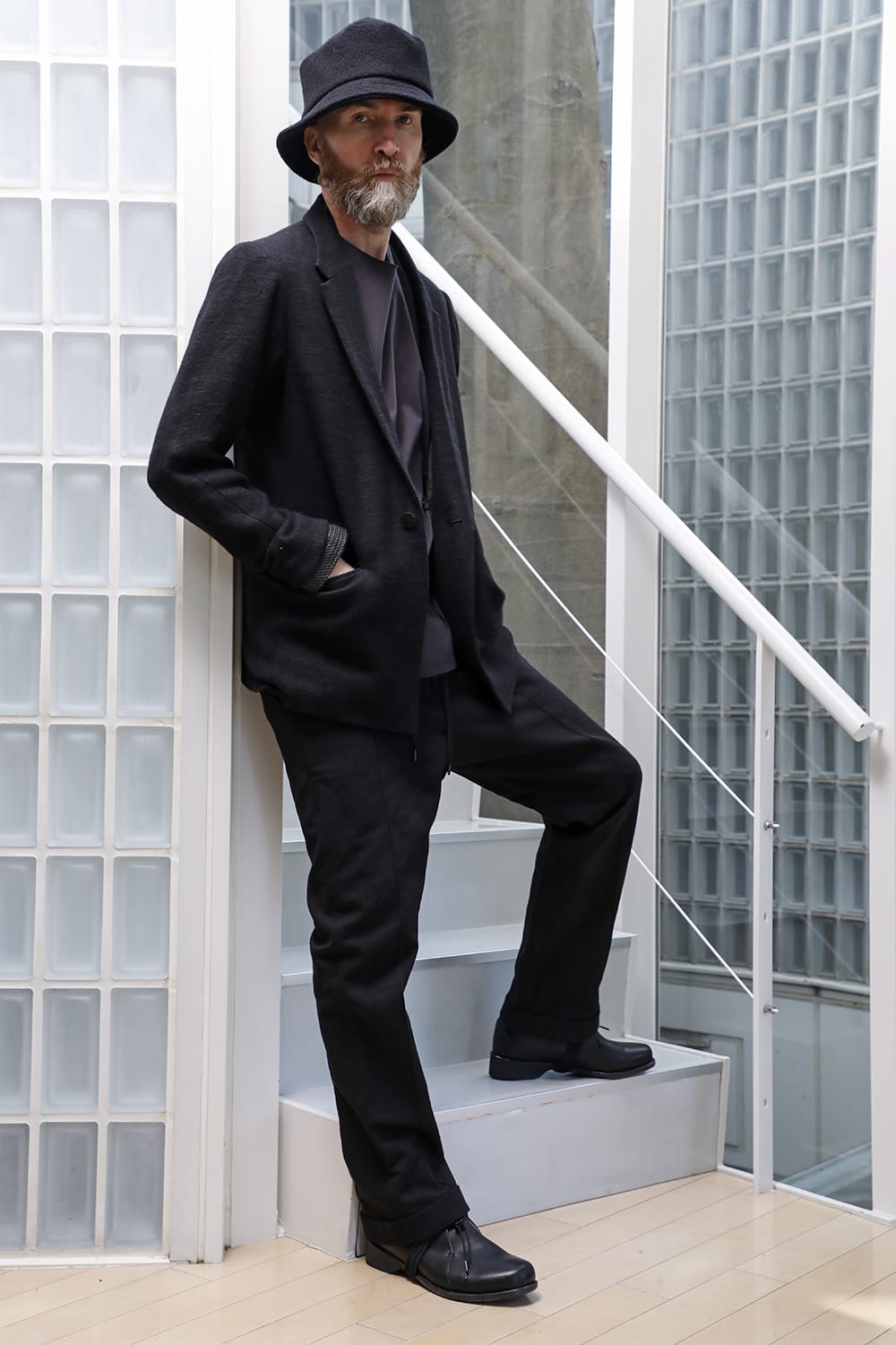 Jacket brushed cashgora linen