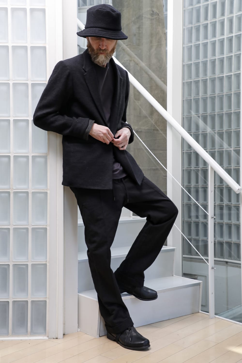 Jacket brushed cashgora linen