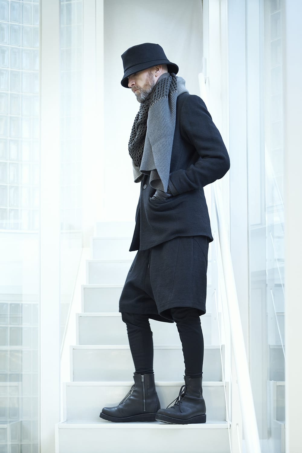 Jacket brushed cashgora linen