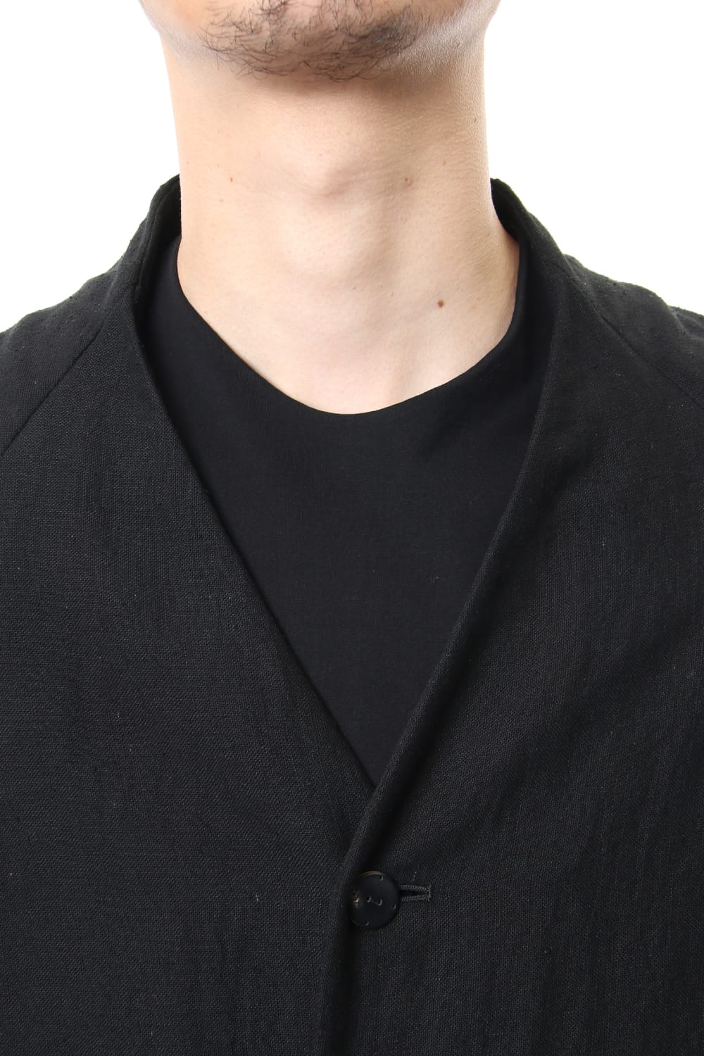 Jacket Silk Linen Canvas Sand Blast Finish