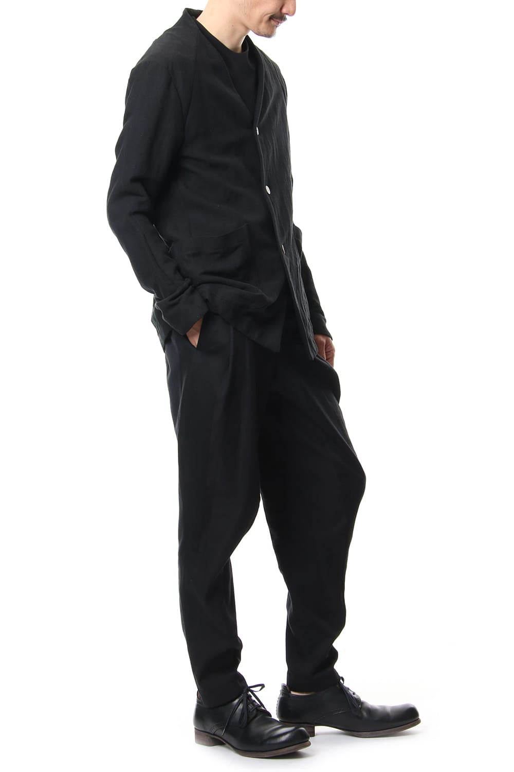 Jacket Silk Linen Canvas Sand Blast Finish