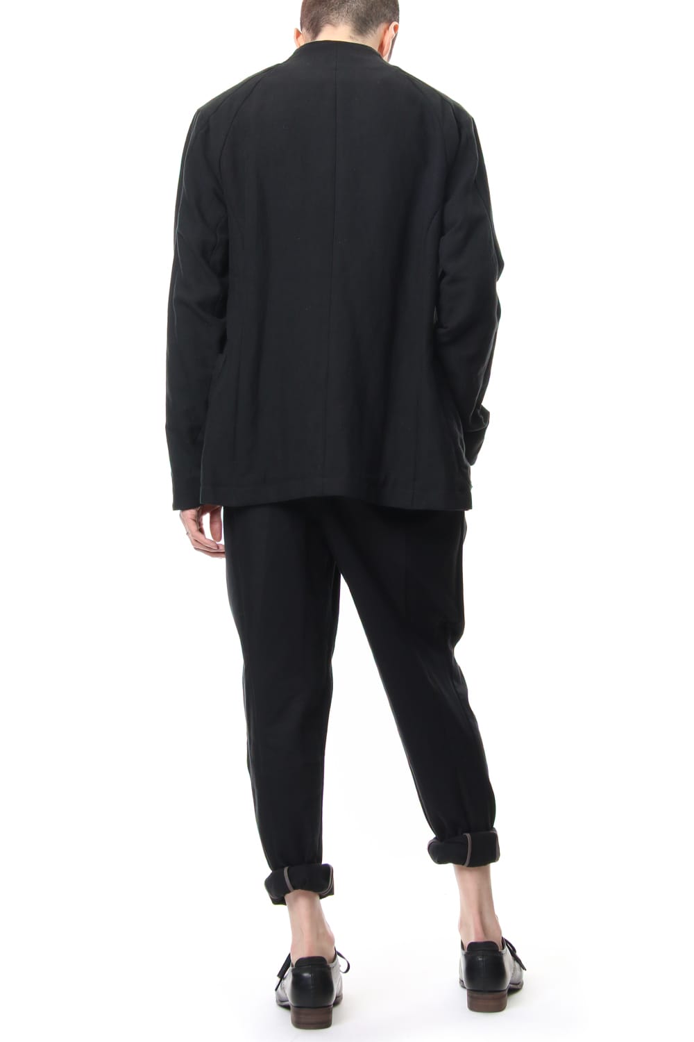 Jacket Silk Linen Canvas Sand Blast Finish