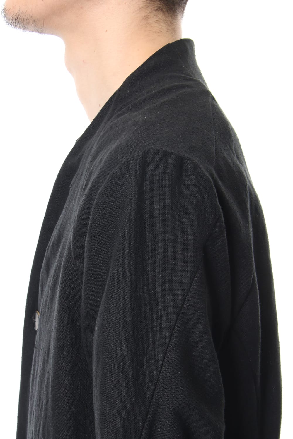 Jacket Silk Linen Canvas Sand Blast Finish