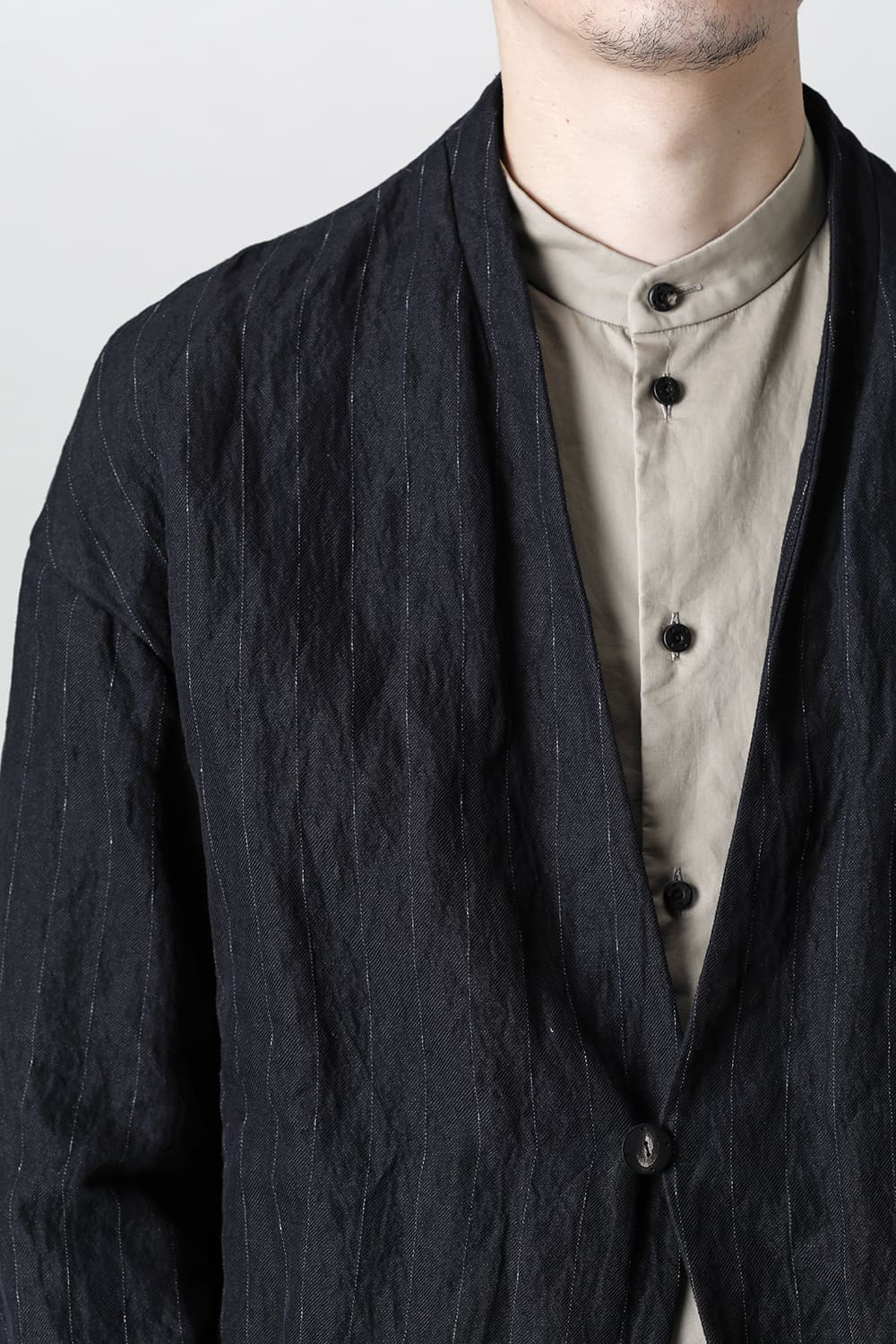 Jacket cotton linen metal shrink