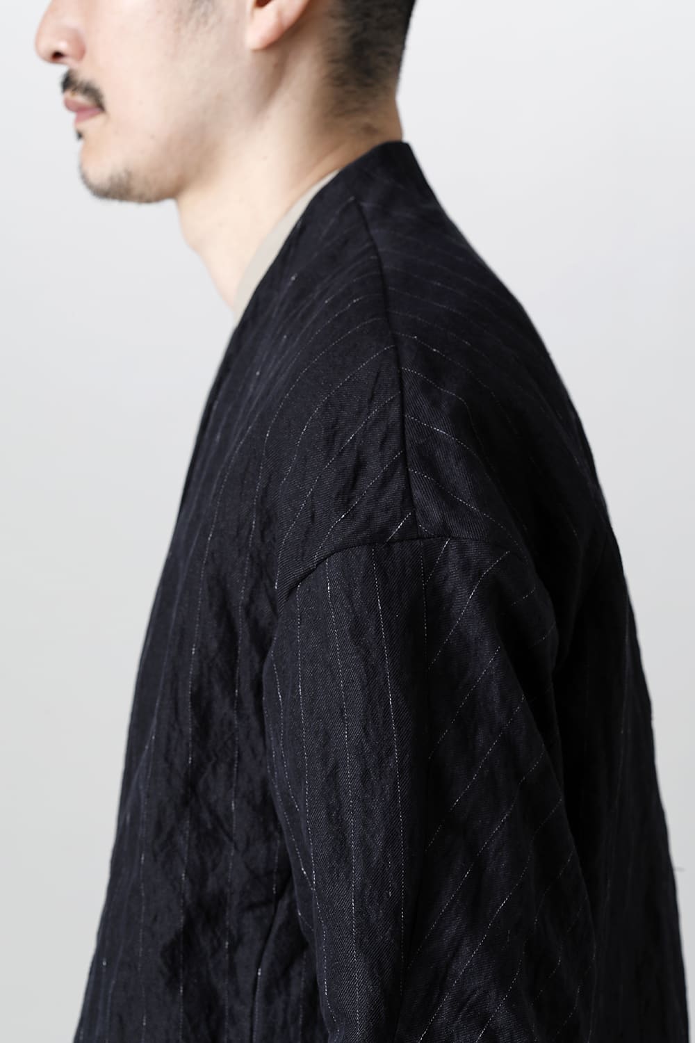 Jacket cotton linen metal shrink