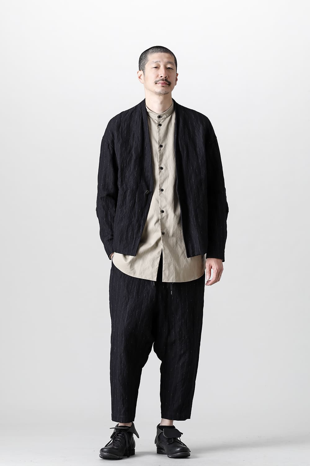 Jacket cotton linen metal shrink