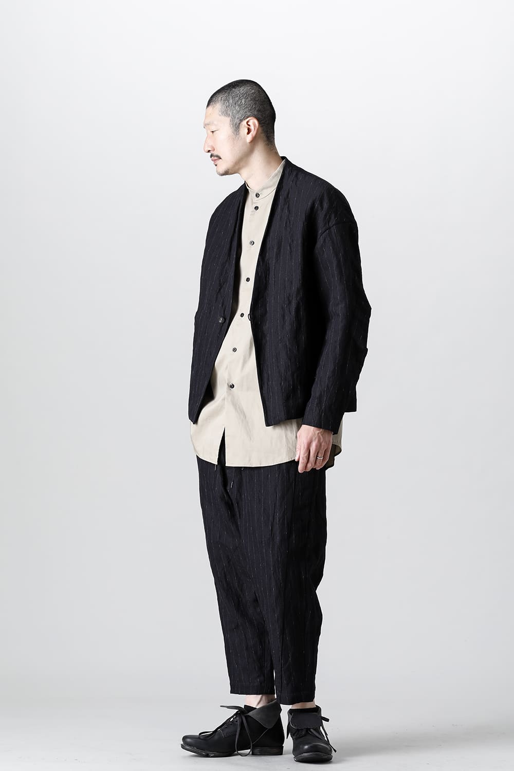 Jacket cotton linen metal shrink