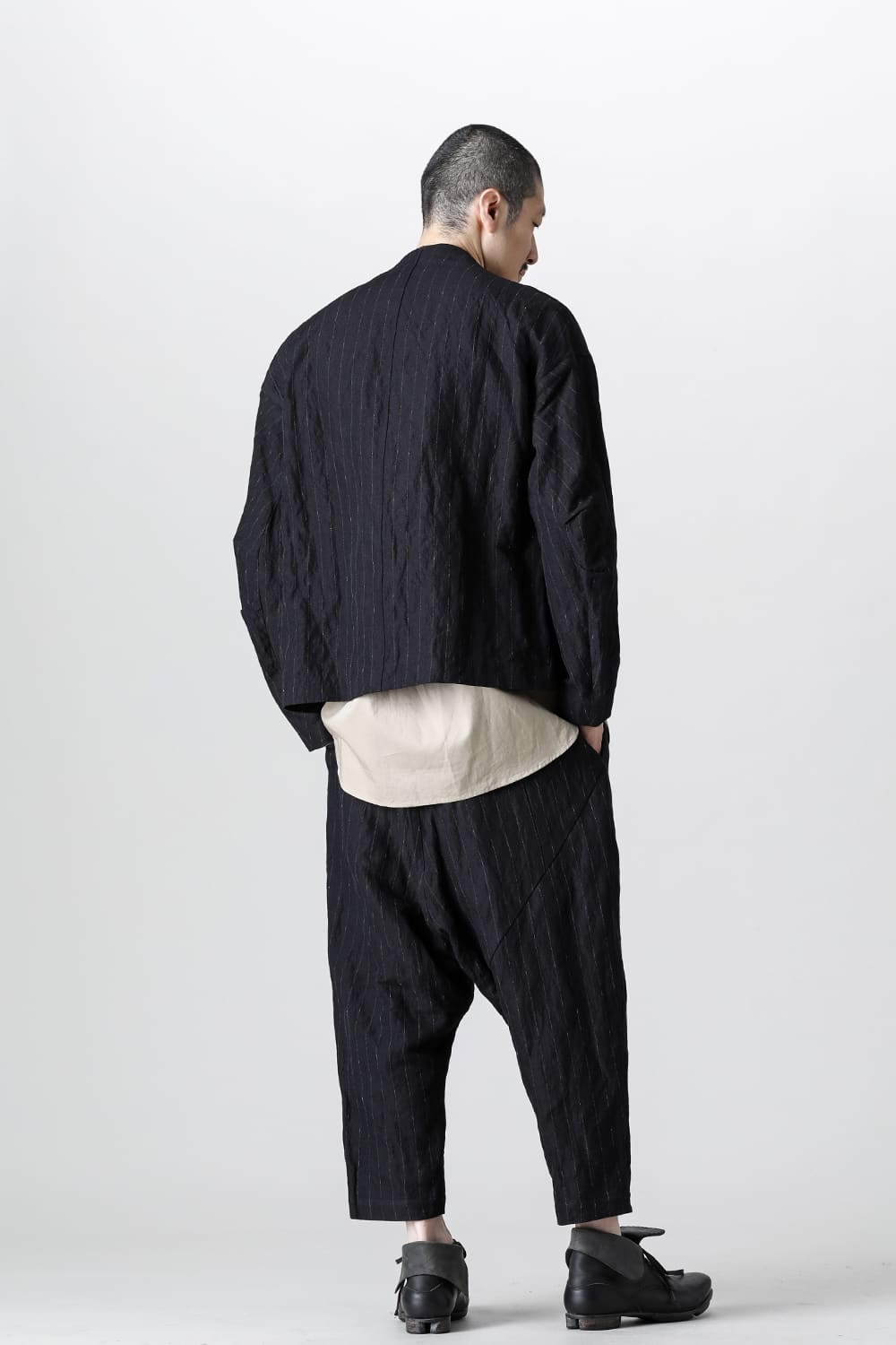 Jacket cotton linen metal shrink