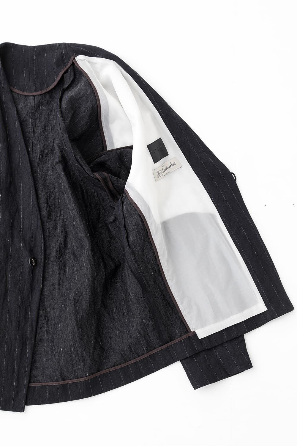 Jacket cotton linen metal shrink