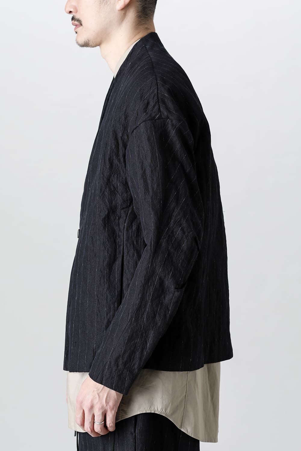 Jacket cotton linen metal shrink