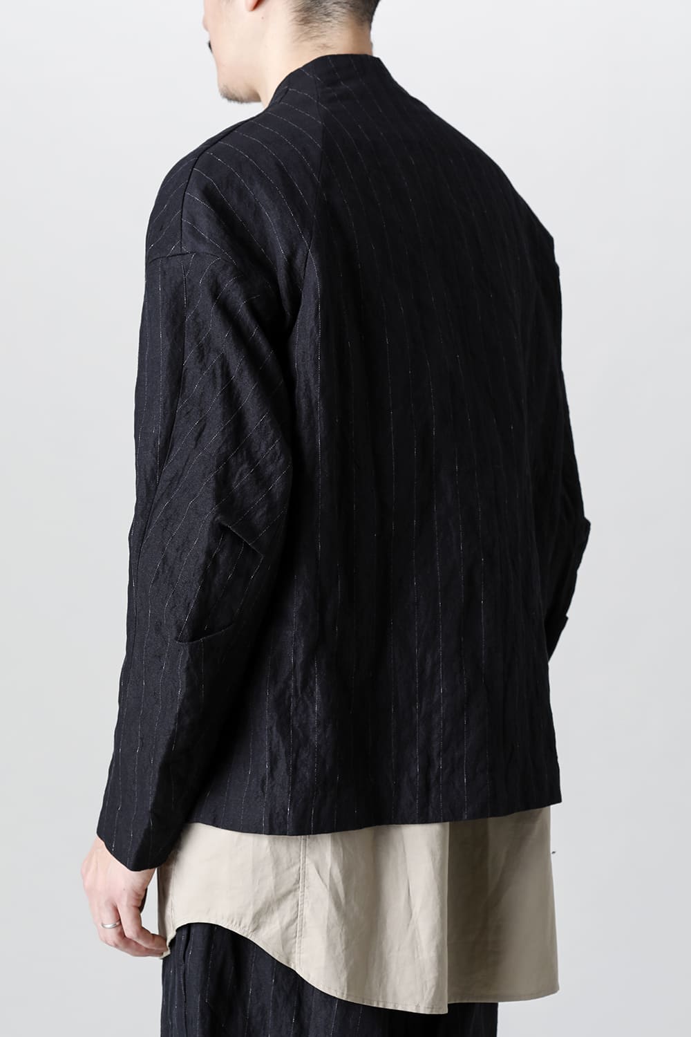 Jacket cotton linen metal shrink