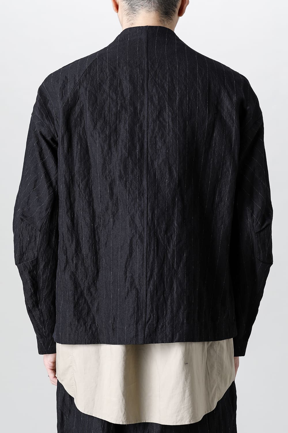 Jacket cotton linen metal shrink