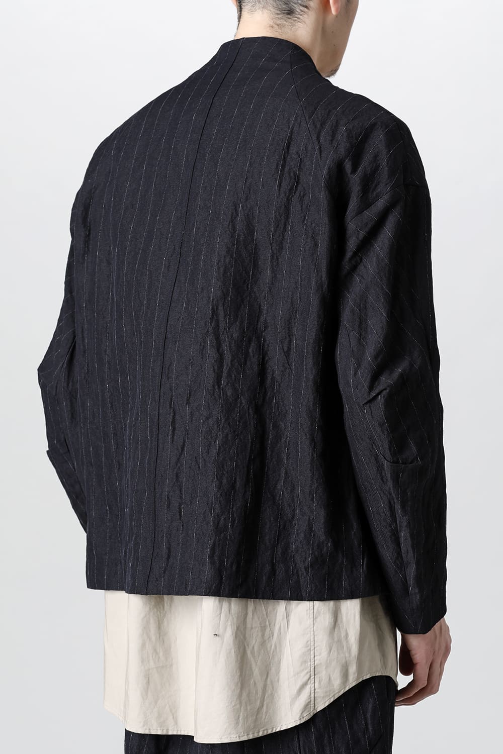 Jacket cotton linen metal shrink